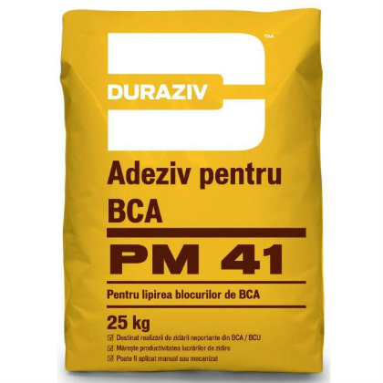 DURAZIV PM 41 Adeziv pentru lipirea blocurilor de BCA  25 kg